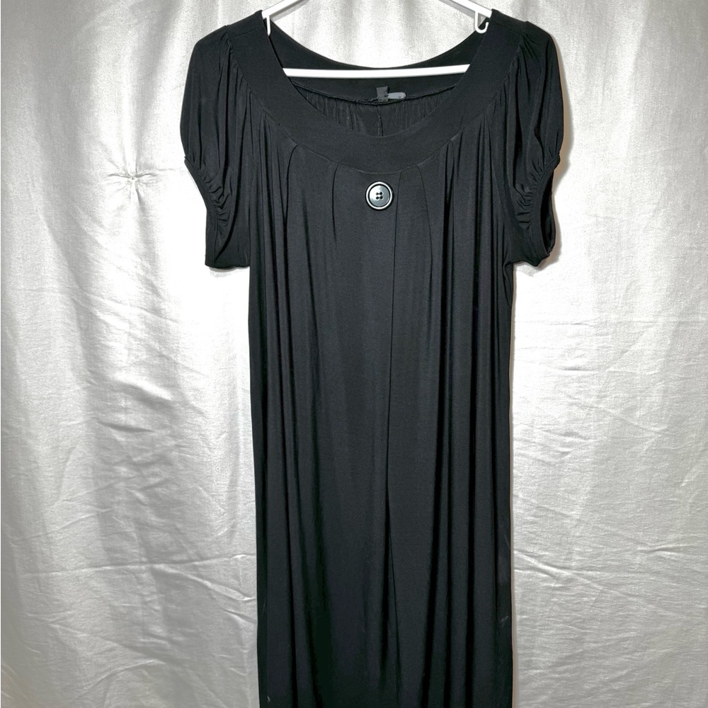 Elegant Black Short Sleeve Dress